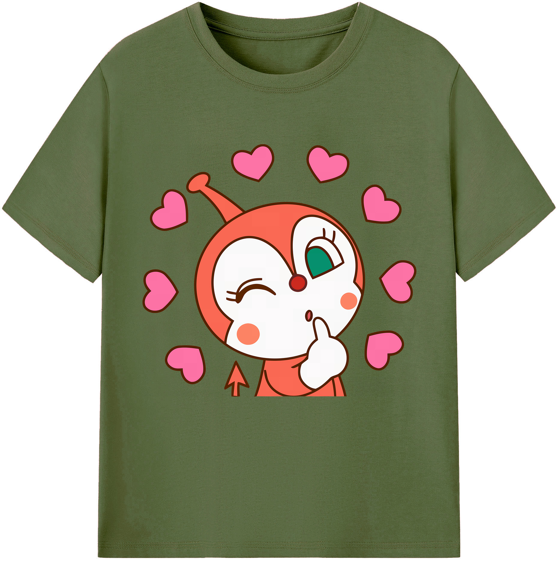 （画像用） アンパンマン Anpanman 綿100％半袖Tシャツ（フロントプリント）